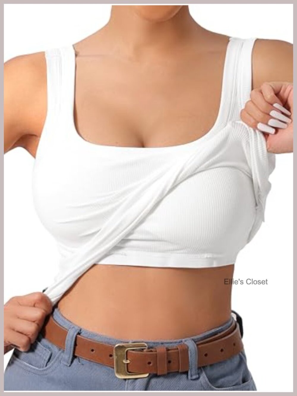 Women's Athletic Tank Top with Built in Bra Removable Pads